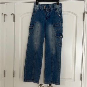 Stylish Blue Cargo Jeans